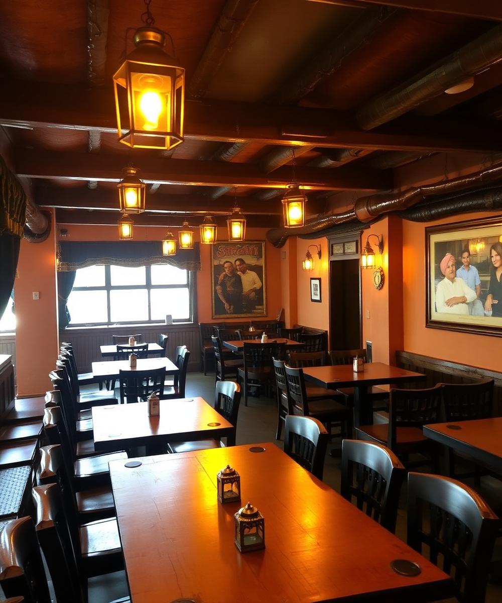 Warm dhaba interior